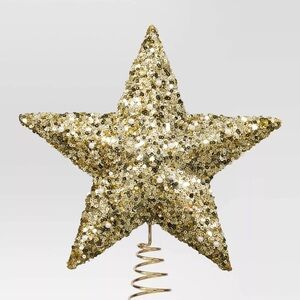 Wondershop Gold Sequin Star Christmas Tree Topper